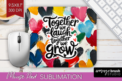Family Quote Mouse Pad Sublimation - Heart Mousepad PNG Product Image 1