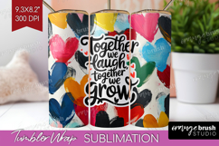 Family Quote Tumbler Wrap - Heart Tumbler PNG Sublimation Product Image 1