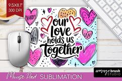 Family Quote Mouse Pad Sublimation - Heart Mousepad PNG Product Image 1