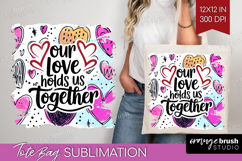 Family Quote Tote Bag - Heart Tote Bag PNG Sublimation Product Image 1