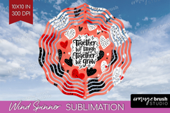 Family Quote Wind Spinner Sublimation PNG - Heart Round Product Image 1