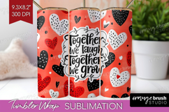 Family Quote Tumbler Wrap - Heart Tumbler PNG Sublimation Product Image 1