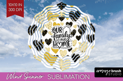 Family Quote Wind Spinner Sublimation PNG - Heart Round Product Image 1