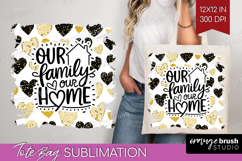 Family Quote Tote Bag - Heart Tote Bag PNG Sublimation Product Image 1
