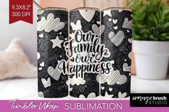 Family Quote Tumbler Wrap - Heart Tumbler PNG Sublimation Product Image 1
