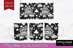 Family Quote Mug Wrap - Heart Mug PNG Sublimation Product Image 1