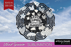 Family Quote Wind Spinner Sublimation PNG - Heart Round Product Image 1