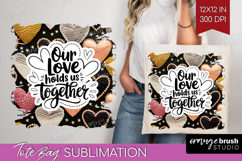 Family Quote Tote Bag - Heart Tote Bag PNG Sublimation Product Image 1