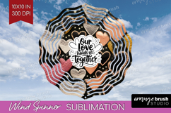 Family Quote Wind Spinner Sublimation PNG - Heart Round Product Image 1