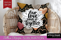 Family Quote Pillow Sublimation - Heart Pillow Cover PNG Product Image 1