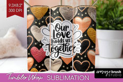 Family Quote Tumbler Wrap - Heart Tumbler PNG Sublimation Product Image 1