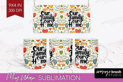 Family Quote Mug Wrap - Heart Mug PNG Sublimation Product Image 1