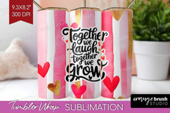 Family Quote Tumbler Wrap - Heart Tumbler PNG Sublimation Product Image 1