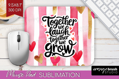 Family Quote Mouse Pad Sublimation - Heart Mousepad PNG Product Image 1