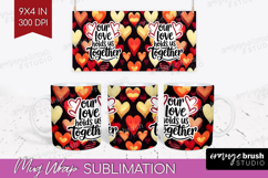 Family Quote Mug Wrap - Heart Mug PNG Sublimation Product Image 1