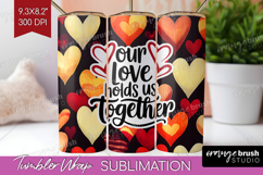 Family Quote Tumbler Wrap - Heart Tumbler PNG Sublimation Product Image 1