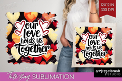 Family Quote Tote Bag - Heart Tote Bag PNG Sublimation Product Image 1