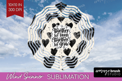 Family Quote Wind Spinner Sublimation PNG - Heart Round Product Image 1