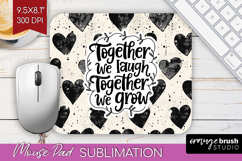 Family Quote Mouse Pad Sublimation - Heart Mousepad PNG Product Image 1