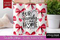 Family Quote Tumbler Wrap - Heart Tumbler PNG Sublimation Product Image 1