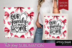 Family Quote Tote Bag - Heart Tote Bag PNG Sublimation Product Image 1
