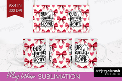 Family Quote Mug Wrap - Heart Mug PNG Sublimation Product Image 1