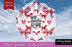 Family Quote Wind Spinner Sublimation PNG - Heart Round Product Image 1