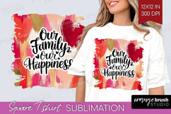 Family Quote Square Tshirt Background - Heart PNG Product Image 1