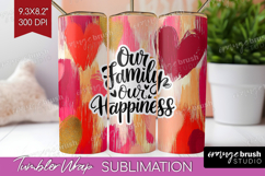 Family Quote Tumbler Wrap - Heart Tumbler PNG Sublimation Product Image 1
