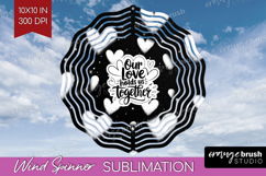 Family Quote Wind Spinner Sublimation PNG - Heart Round Product Image 1