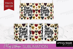 Family Quote Mug Wrap - Heart Mug PNG Sublimation Product Image 1