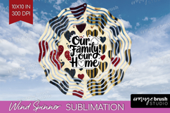 Family Quote Wind Spinner Sublimation PNG - Heart Round Product Image 1