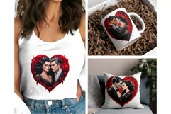 Valentine's day Sublimation - romantic Glam Couple Clipart Product Image 4