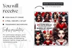 Valentine's day Sublimation - Queen of Heart Clipart Product Image 3