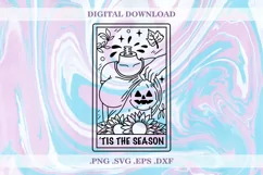 Tis the season svg, Funny Halloween svg, Pumpkin tarot svg Product Image 1