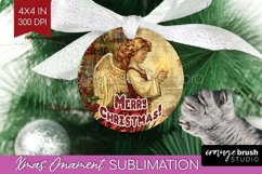 Vintage Christmas Ornament PNG - Retro Xmas Sublimation Product Image 1