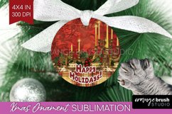 Vintage Christmas Ornament PNG - Retro Xmas Sublimation Product Image 1