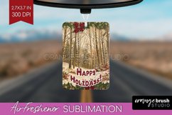 Vintage Christmas Air Freshener PNG - Xmas Car Freshener Product Image 1