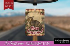 Vintage Christmas Air Freshener PNG - Xmas Car Freshener Product Image 1