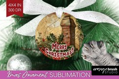 Vintage Christmas Ornament PNG - Retro Xmas Sublimation Product Image 1