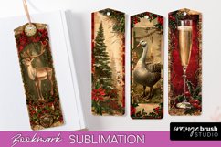 Vintage Christmas Bookmark - Retro Christmas Bookmarks PNG Product Image 1
