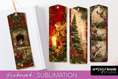 Vintage Christmas Bookmark - Retro Christmas Bookmarks PNG Product Image 1