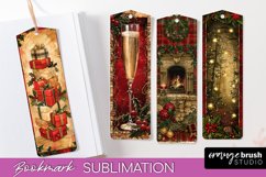 Vintage Christmas Bookmark - Retro Christmas Bookmarks PNG Product Image 1