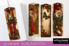 Vintage Christmas Bookmark - Retro Christmas Bookmarks PNG Product Image 1