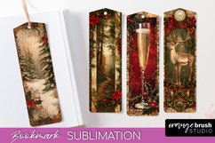 Vintage Christmas Bookmark - Retro Christmas Bookmarks PNG Product Image 1