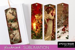 Vintage Christmas Bookmark - Retro Christmas Bookmarks PNG Product Image 1
