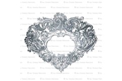 25 CLIPART SILVER FRAMES for Scrapbooking, Ornamental Product Image 12