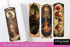 Vintage Halloween Bookmark - Printable Scrapbook Bookmarks Product Image 1
