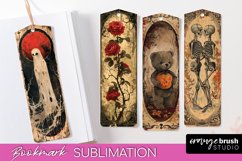 Vintage Halloween Bookmark - Printable Scrapbook Bookmarks Product Image 1