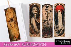 Vintage Halloween Bookmark - Printable Scrapbook Bookmarks Product Image 1